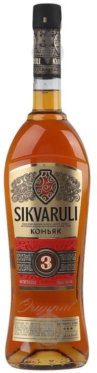 Бренді Sikvaruli 40% 3 зірки пл. 0,5 л - фото 1