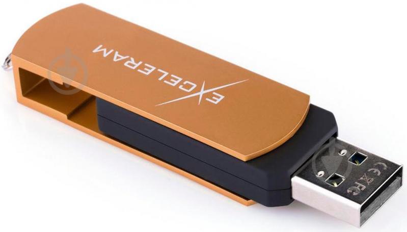 Флеш-память USB Exceleram P2 Series 64 ГБ USB 3.1 brown (EXP2U3BRB64) - фото 5