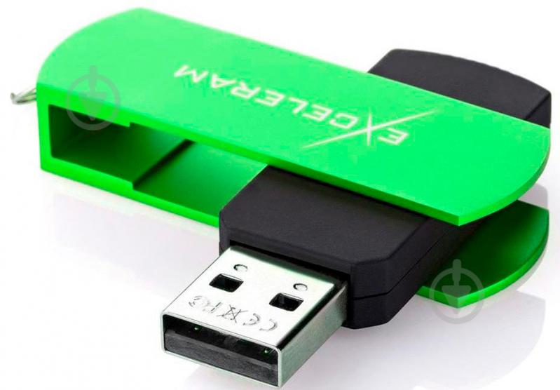 Флеш-пам'ять USB Exceleram P2 Series 16 ГБ USB 2.0 green (EXP2U2GRB16) - фото 2