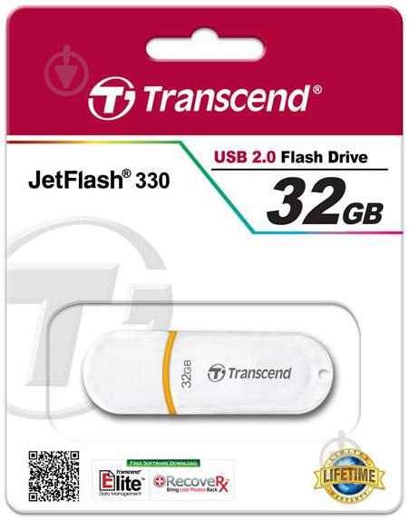 Флеш-память USB Transcend JetFlash 330 32 ГБ USB 2.0 (TS32GJF330) - фото 3