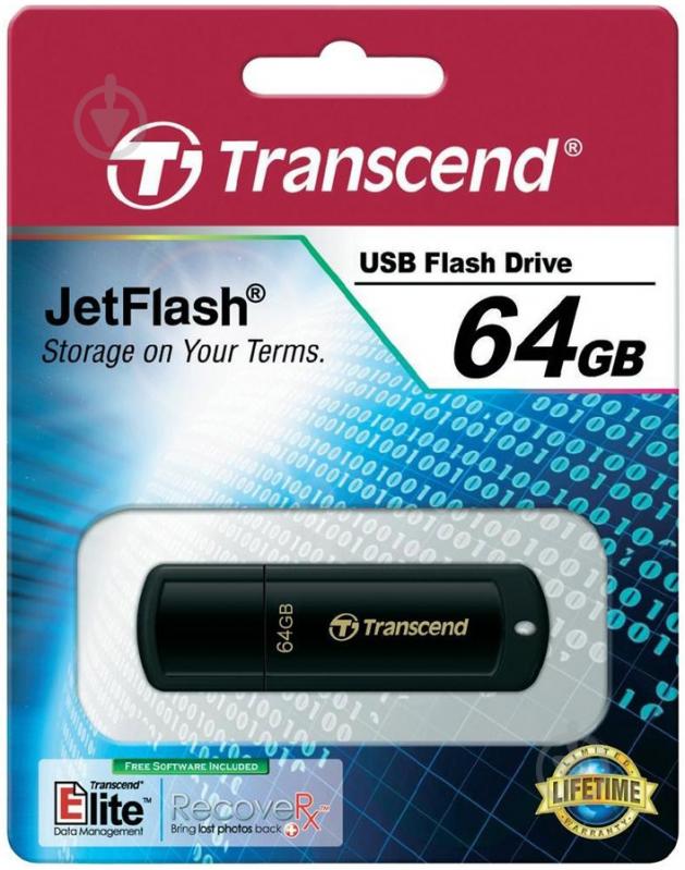 Флеш-пам'ять USB Transcend JetFlash 350 64 ГБ USB 2.0 (TS64GJF350) - фото 3