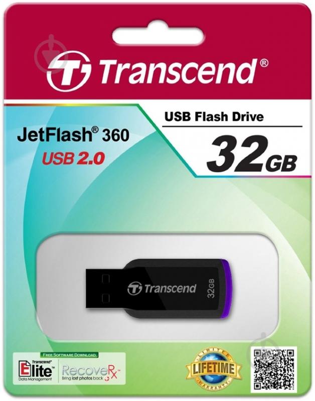 Флеш-память USB Transcend JetFlash 360 32 ГБ USB 2.0 (TS32GJF360) - фото 3 Флеш-память USB Transcend JetFlash 360 32 ГБ USB 2.0 (TS32GJF360) - фото 3