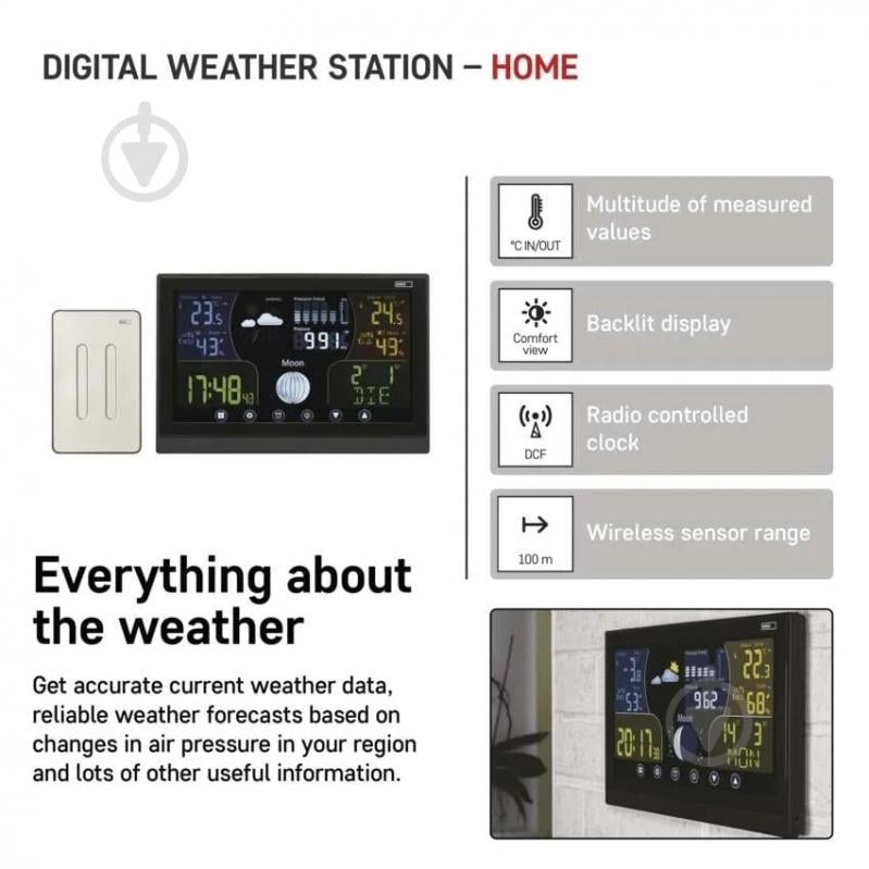 Метеостанция Emos беспроводная цифровая E6018 - фото 4 Метеостанция Emos беспроводная цифровая E6018 - фото 4