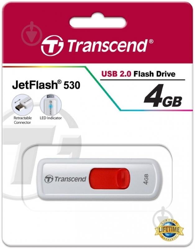 Флеш-память USB Transcend JetFlash 530 4 ГБ USB 2.0 (TS4GJF530) - фото 4