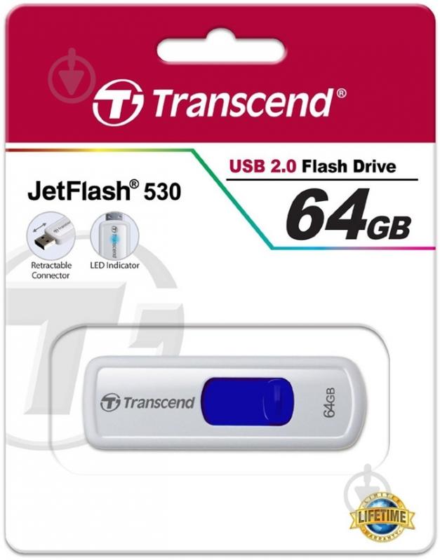 Флеш-память USB Transcend JetFlash 530 64 ГБ USB 2.0 (TS64GJF530) - фото 4