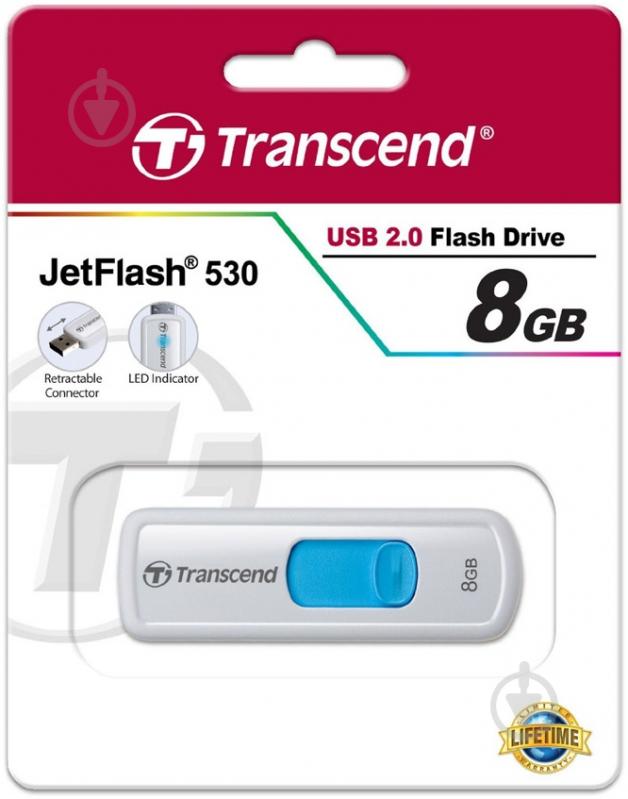 Флеш-пам'ять USB Transcend JetFlash 530 8 ГБ USB 2.0 (TS8GJF530) - фото 4