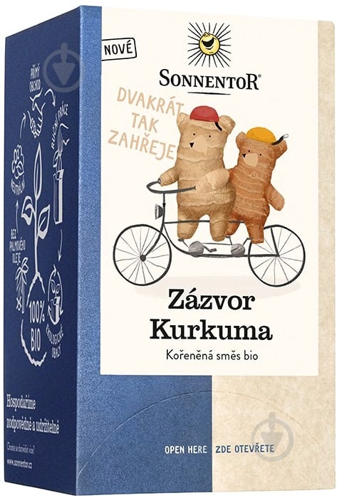 Чай трав'яний Sonnentor Імбир та Куркума 18 шт. 1,8 г (54203) - фото 1