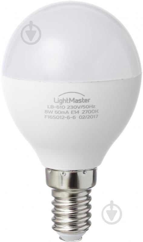 Лампа світлодіодна LightMaster LB-610 P45 матова 8 Вт E14 220 В 2700 K - фото 1