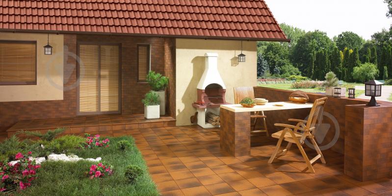 Клінкерна плитка Ceramika Paradyz Asti brown kapinos stopnica narozna 33x33 - фото 3