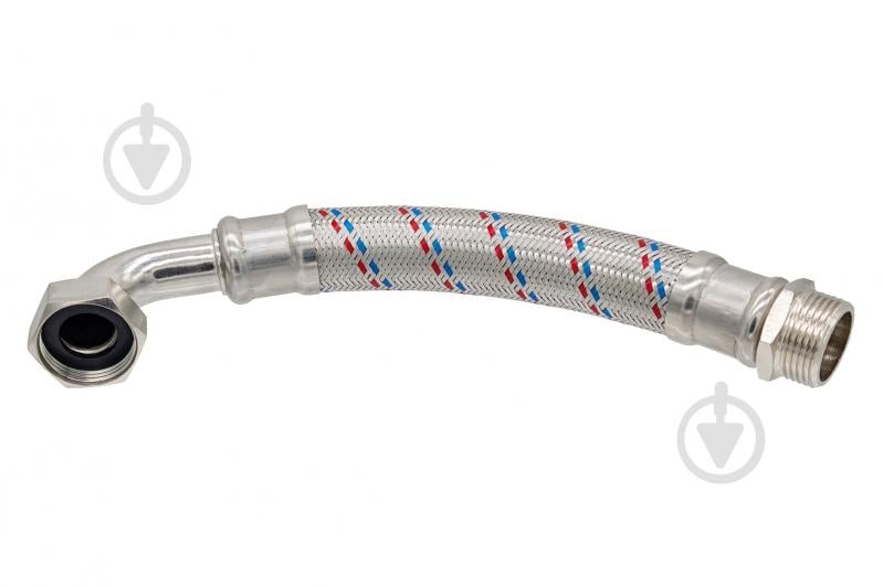 Шланг антивібраційний Water House в н/ж обплетенні WH 1" В-З кутовий 1.0 м - фото 1 Шланг антивібраційний Water House в н/ж обплетенні WH 1" В-З кутовий 1.0 м - фото 1