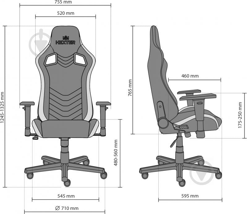 Кресло Hexter Pro R4D Tilt MB70 Eco/01 черно-синий - фото 20