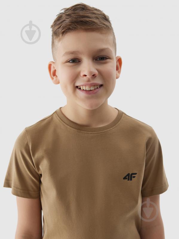 Футболка 4F TSHIRT M1116 4FJWSS24TTSHM1116-83S р.140 бежевый - фото 3