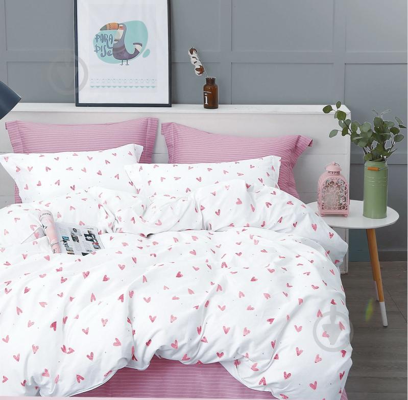 Комплект постільної білизни сатин White hearts білий Design_AQGS - фото 1 Комплект постільної білизни сатин White hearts білий Design_AQGS - фото 1
