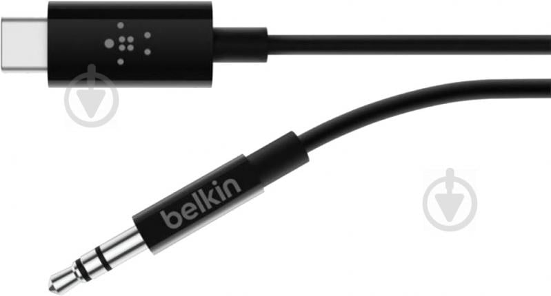 Адаптер Belkin USB Type-C - mini-jack 3,5 мм 0,9 м черный (F7U079BT03-BLK) audio + power RockStar - фото 4