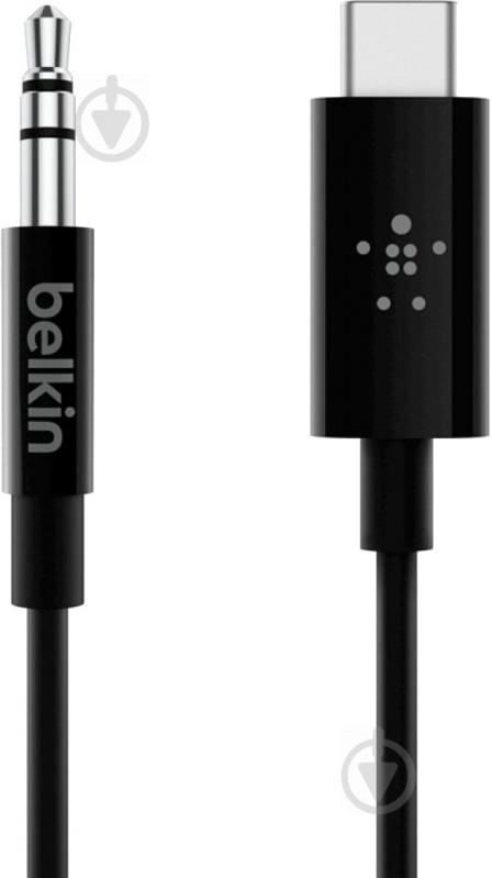 Адаптер Belkin USB Type-C - mini-jack 3,5 мм 0,9 м черный (F7U079BT03-BLK) audio + power RockStar - фото 2