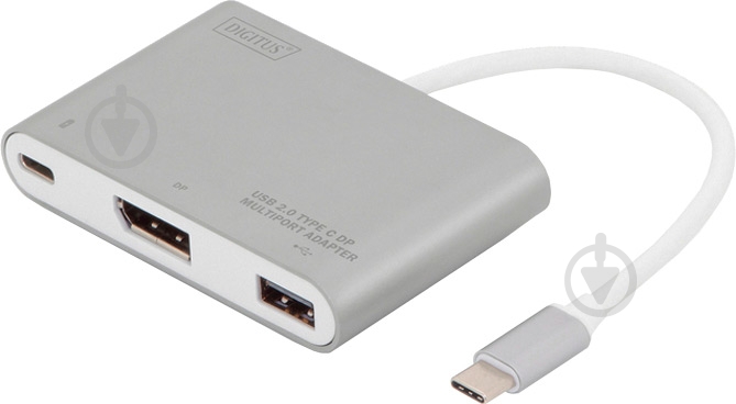 Адаптер Digitus 0,2 м white (DA-70846) USB Type-C - DisplayPort/USB 2.0/Type-C - фото 1