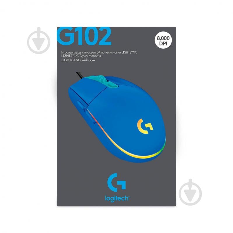 Мышь Logitech Gaming Mouse G102 Lightsync blue (910-005801) - фото 10