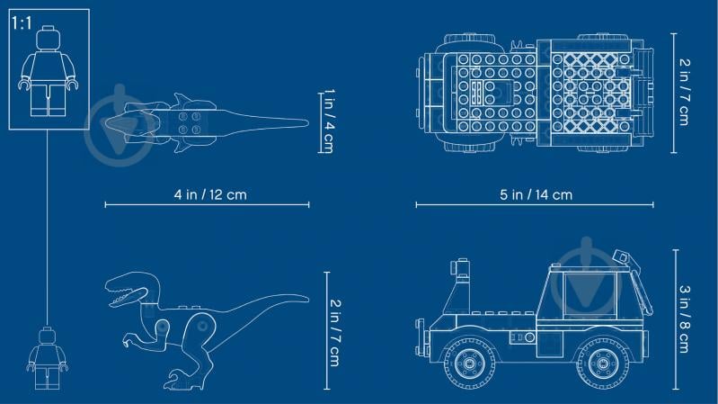 Конструктор LEGO Juniors Вантажівка рятувальників для перевезення раптора 10757 - фото 5
