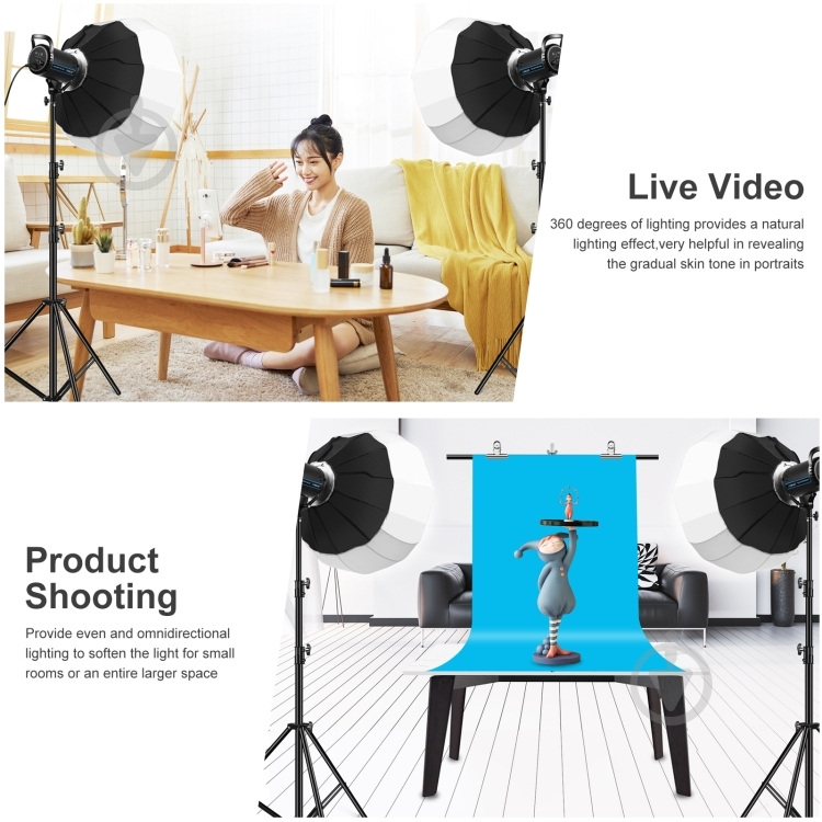 Студийный видеосвет Puluz PU3059EU 100W 5600K - фото 8 Студийный видеосвет Puluz PU3059EU 100W 5600K - фото 8