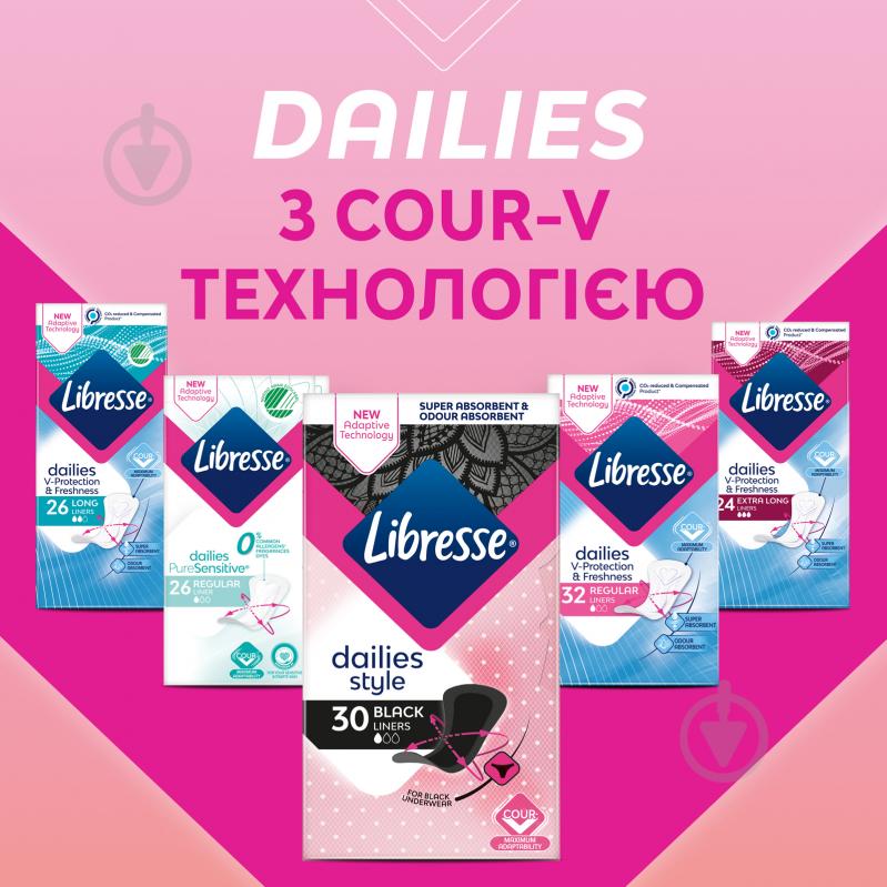 Прокладки щоденні Libresse Dailies Style Black 30 шт. - фото 10
