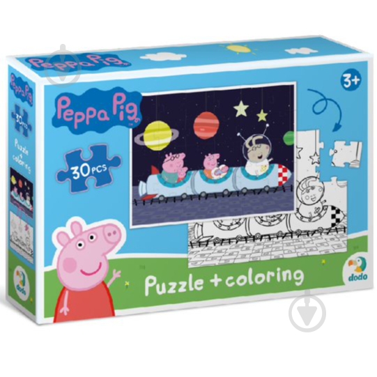 Пазлы DoDo Peppa Pig 2 в 1 30 элементов 6860903 - фото 1