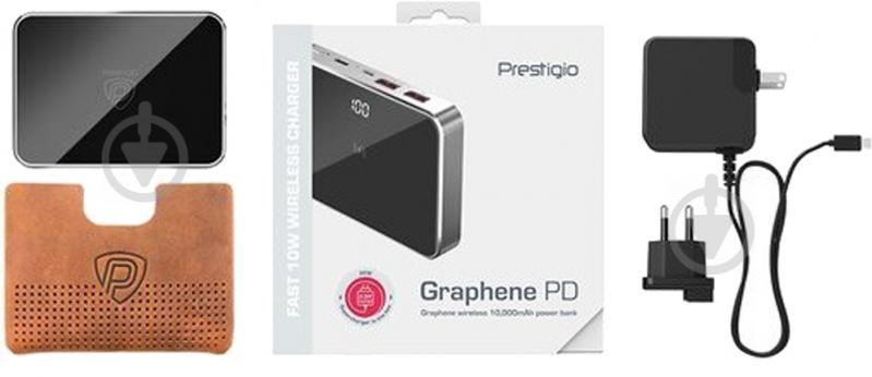 Повербанк Prestigio Graphene Fast Charging 10000 mAh black (PPB111G_SG) - фото 9