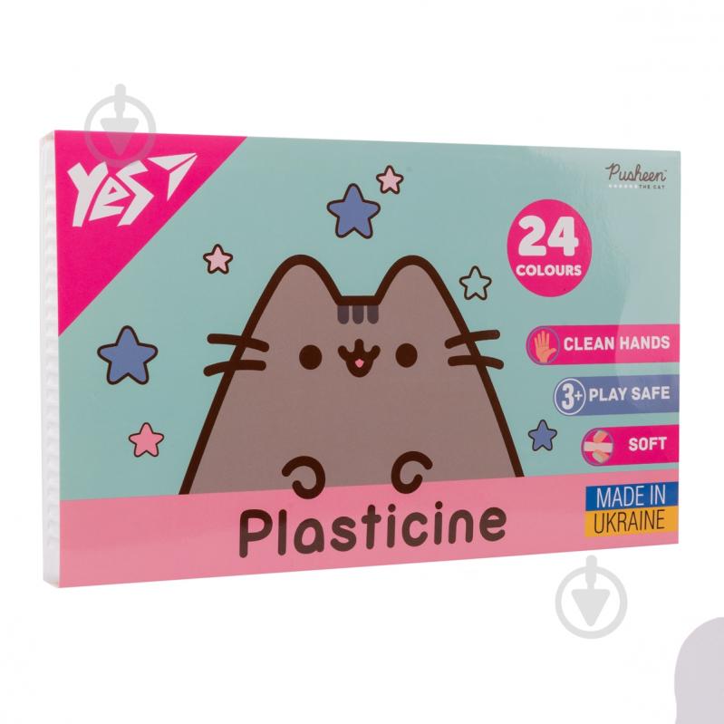 Пластилин 24 цвета 480 г Pusheen YES - фото 1