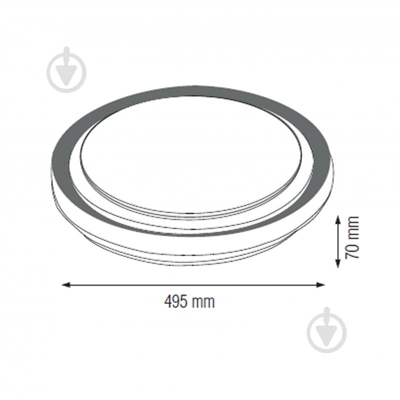 Світильник стельовий HOROZ ELECTRIC OCTAV 38 Вт білий із чорним 6400 К 027-019-0048-02-1 - фото 4