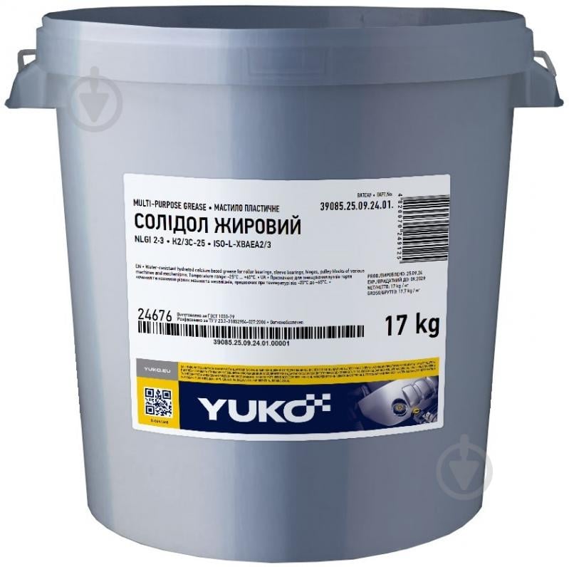 Солидол жировой YUKO (VUKO) 17 кг - фото 1