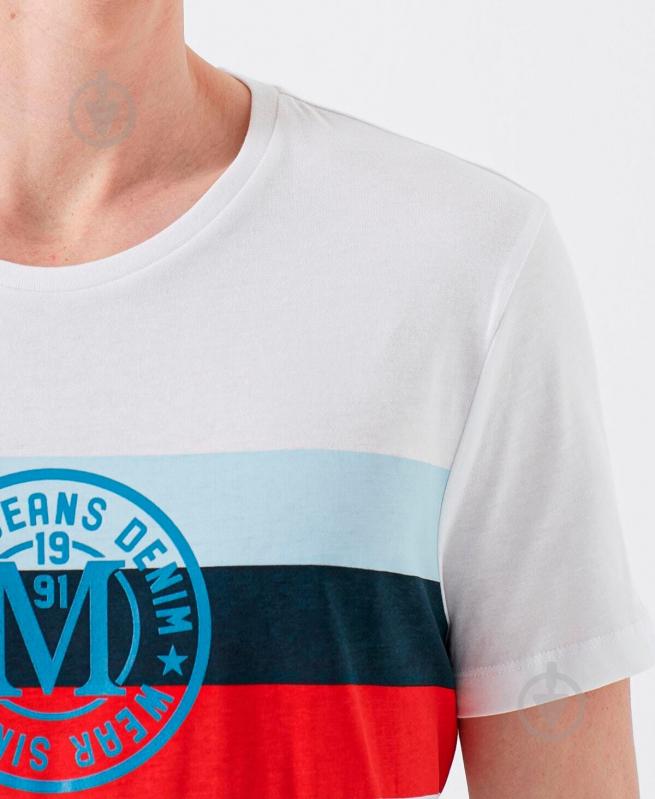 Футболка Mavi LOGO TEE WITH STRIPE PRINT 065929-620 р.M белый - фото 4