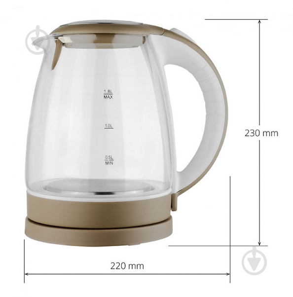 Электрочайник Aurora AU3500 стеклянный - фото 3