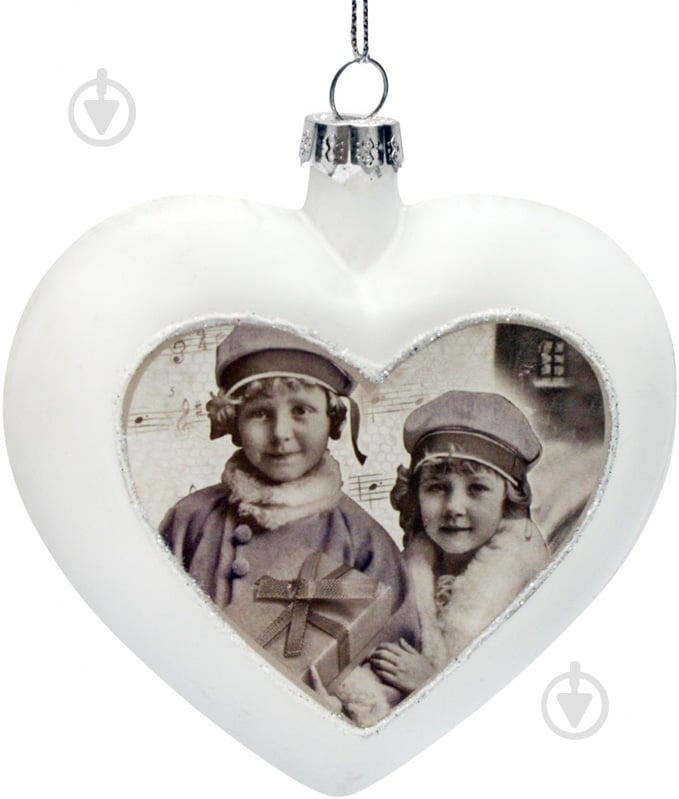 Елочная игрушка Сердце Ретро 9 см - фото 1