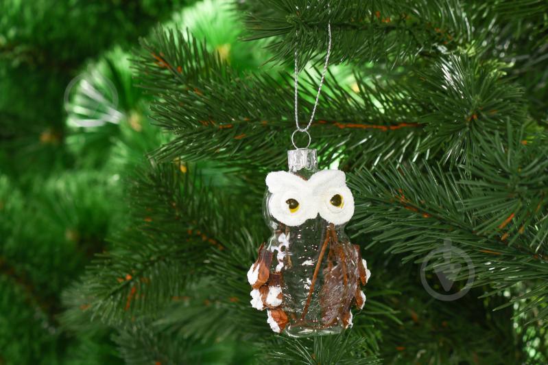 Елочная игрушка Сова 8 см - фото 2
