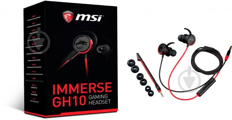 Навушники MSI Immerse GH10 black (S37-2100952-D22) - фото 1