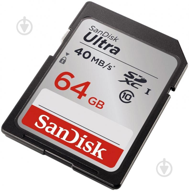 Карта памяти SanDisk Ultra SDXC 64GB Class 10 UHS-I 40MB/s (SDSDUN-064G-G46) - фото 2