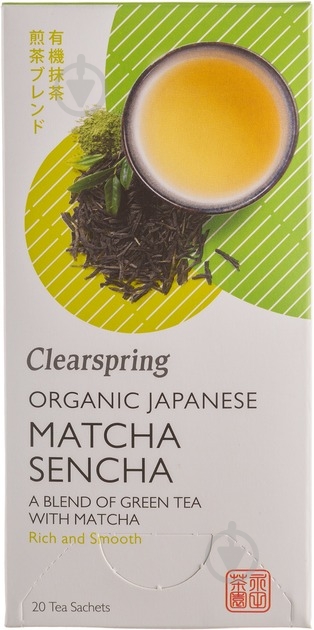 Чай зеленый Clearspring Matcha-Sencha Organic 20 шт. 1,8 г (50478) - фото 1