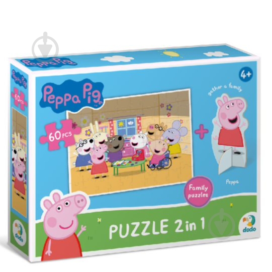 Пазлы DoDo 2 в 1 Peppa Pig 6860932 - фото 1