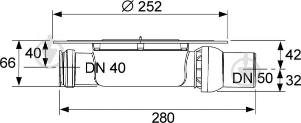 Трап TECE S DN 50 низкий с универсальным фланцем Seal System 3601400 - фото 2