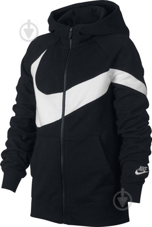 Джемпер Nike B NSW HBR HOODIE FZ FT STMT BV0789-010 черный - фото 1