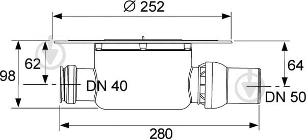 Трап TECE TECEdrainpoint S DN 50 стандартний с универсальным фланцем Seal System - фото 2