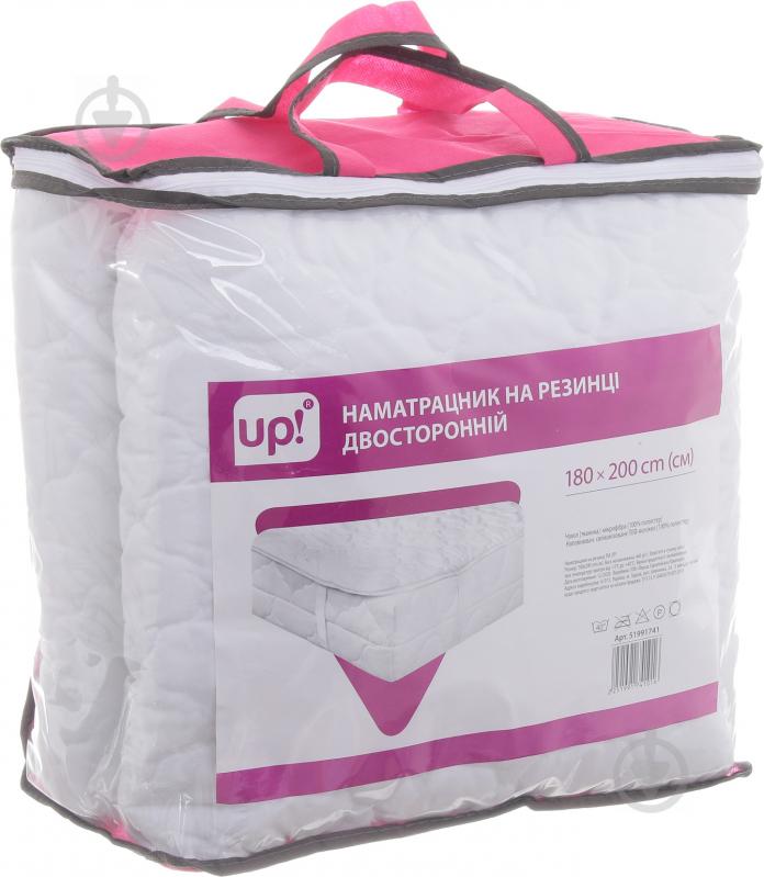 Наматрацник UP! (Underprice) двосторонній на резинках мікрофібра 180x200 см - фото 4