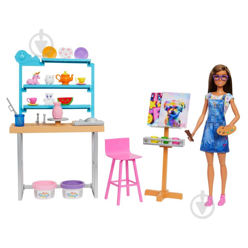 Игровой набор Barbie арт-студия прояви себя HCM85 - фото 1