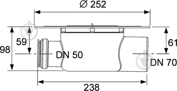 Трап TECE TECEdrainpoint S DN 70 з універсальним фланцем Seal System - фото 2