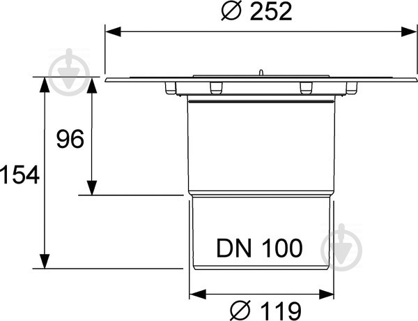 Трап TECE TECEdrainpoint S DN100 вертикальный с универсальным фланцем Seal System - фото 2