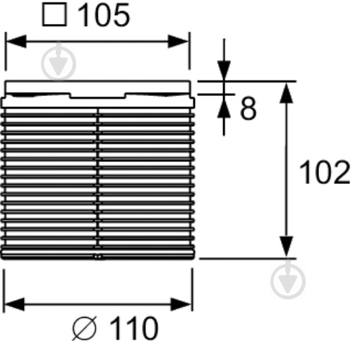 Декоративная решетка TECE TECEdrainpoint S 100 мм в пластиковой рамке - фото 2