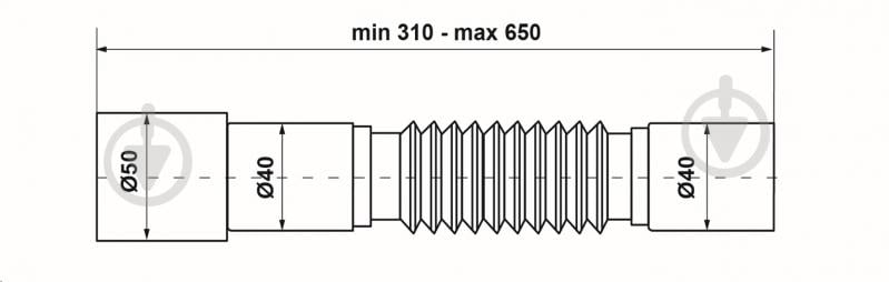 Труба гофрированная ScandiSPA соединительная 40х40/50 L=60 см - фото 4