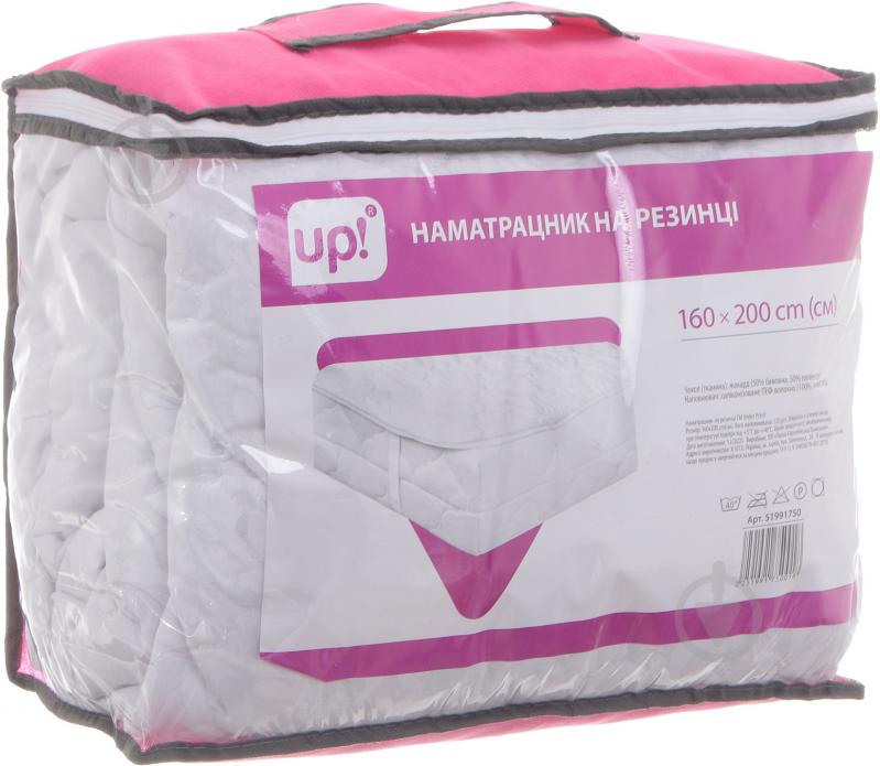 Наматрацник UP! (Underprice) на резинках жакард 160x200 см - фото 4