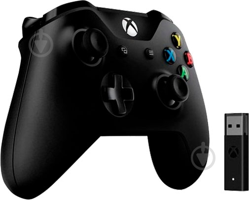 Геймпад Microsoft Xbox One Controller Black + Wireless Adapter for Windows 10 (4N7-00003) - фото 2