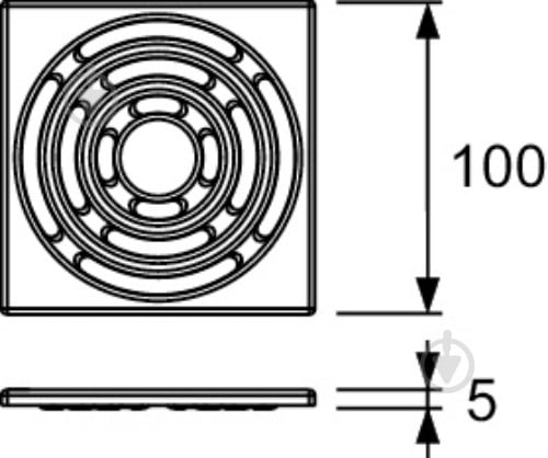Декоративная решетка TECE TECEdrainpoint S нержавеющая сталь 100 мм - фото 2