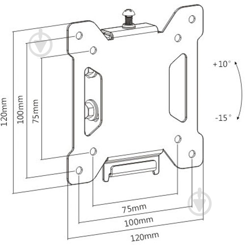 Крепление для телевизора Brateck LCD-203T наклонные 13"-27" черный - фото 6